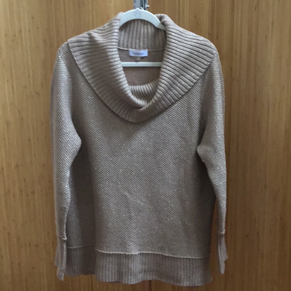 Gold metallic Calvin klein sweater